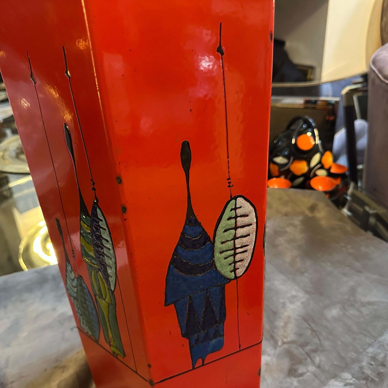 photo buy 1960s Mid Century Modern Lacquered Iron Italian Umbrella Stand