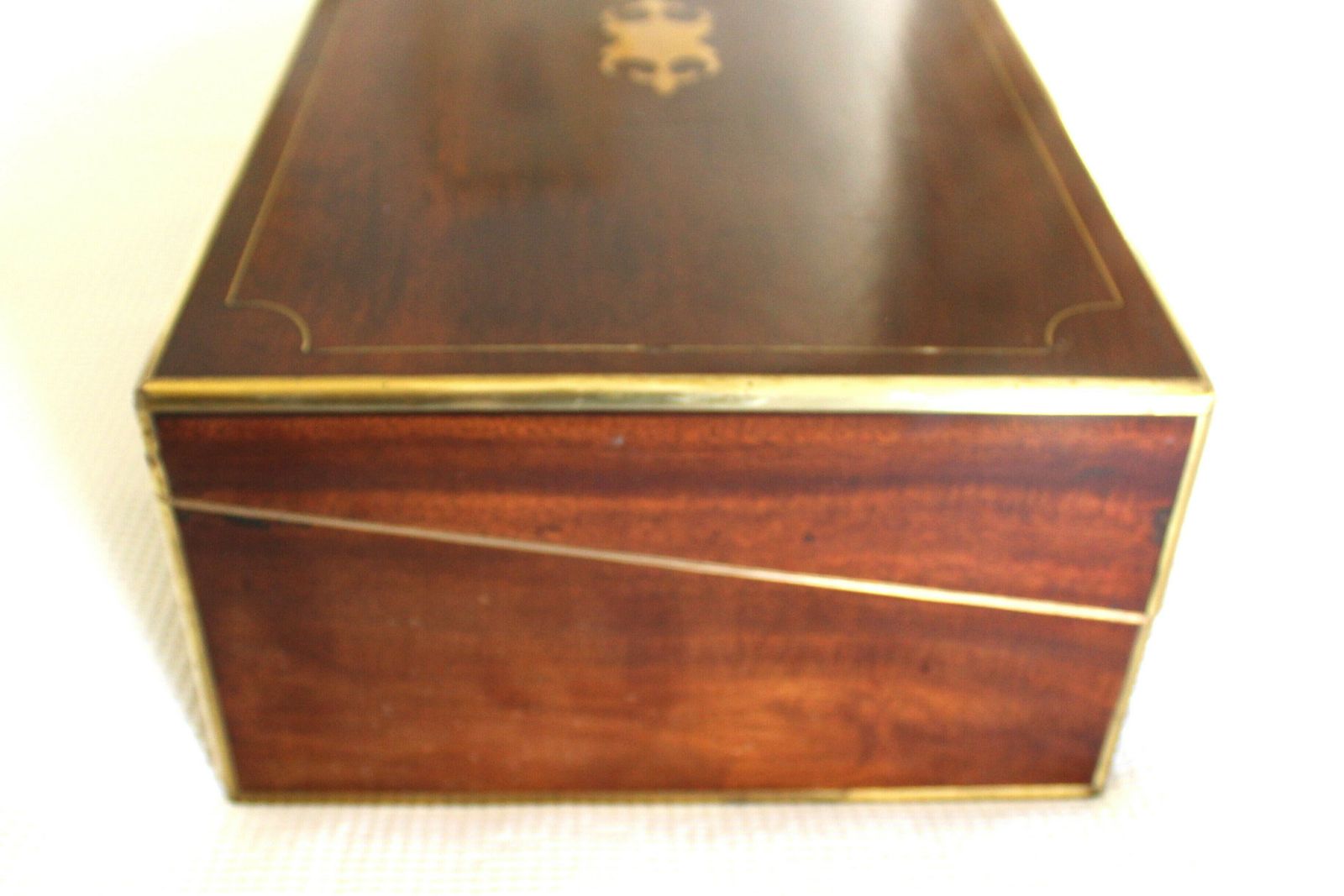 Home Decor Elegant Victorian Writing Slope In Walnut, Secret Drawers, Ink Bottles, Working Lock With Key. photo