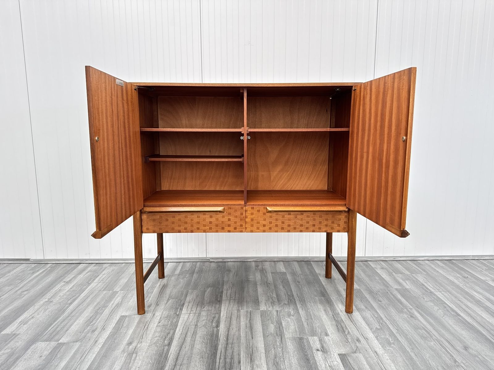photo vintage Mid Century Teak Drinks Cabinet By McIntosh Of Kirkcaldy