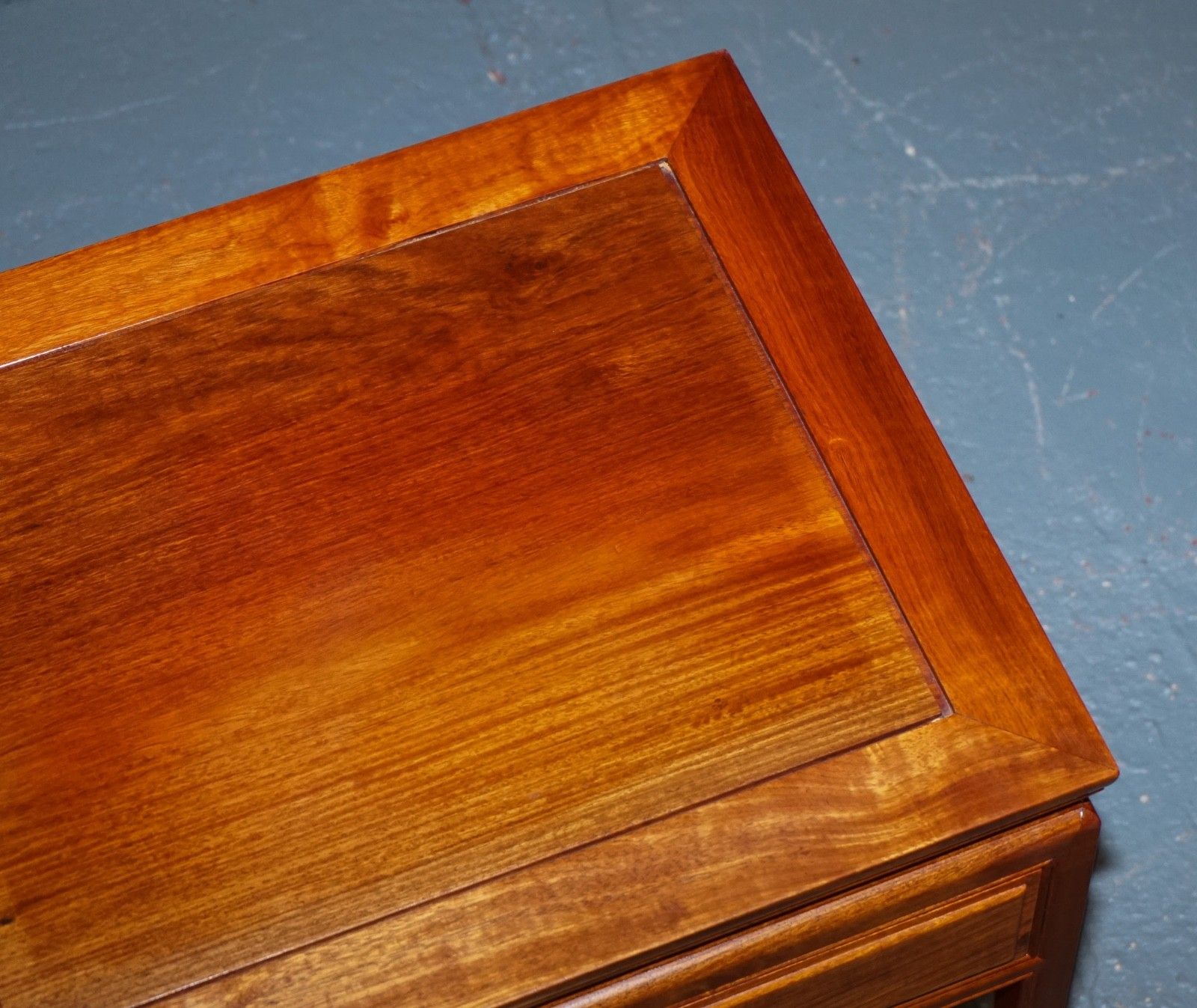 Vintage Oriental Chinese Mid Century Side Table With Drawer And Shelf photo vintage