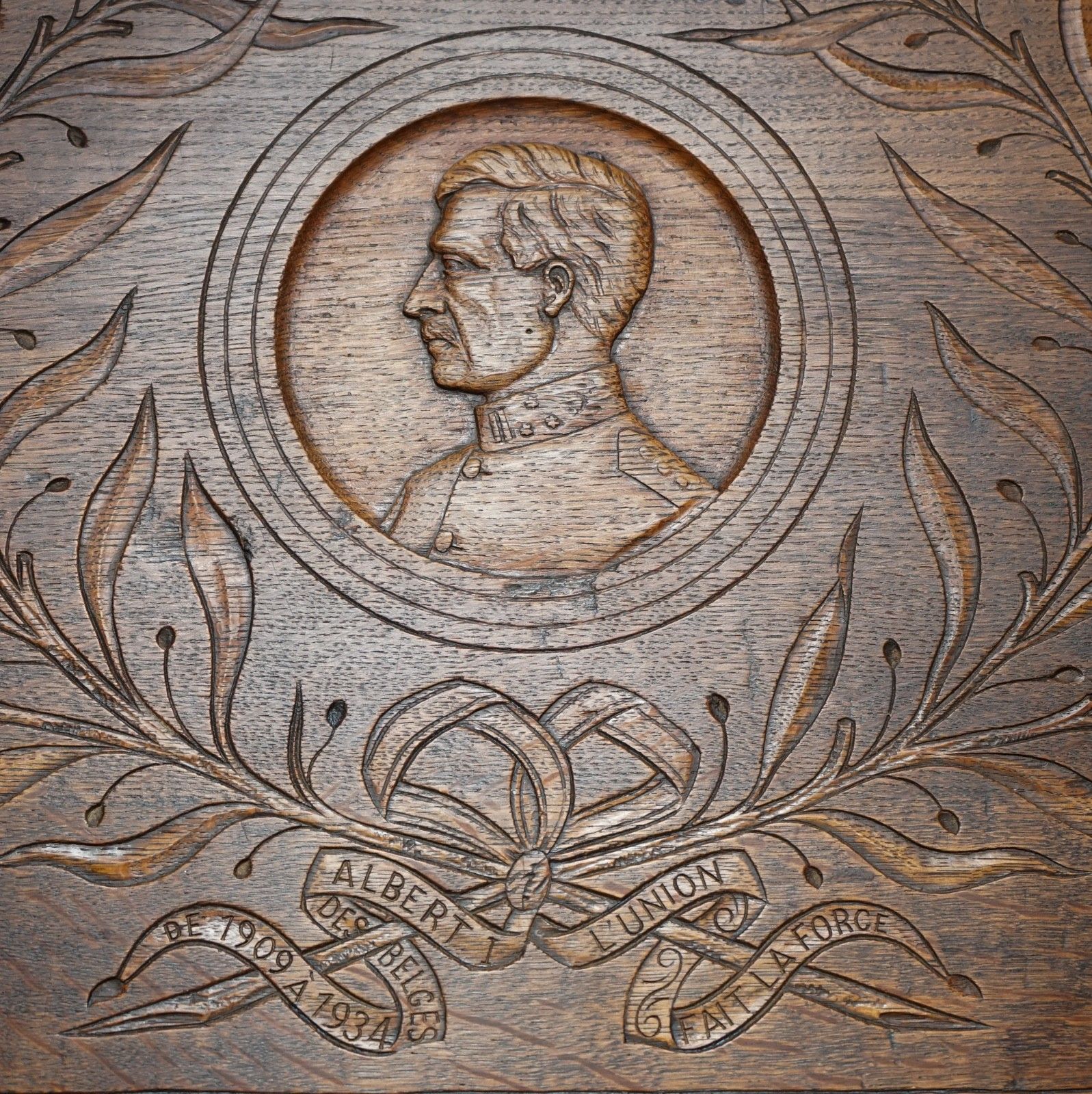 photo for sale King Albert I Of Belgium Occasional Side End Coffee Table Carved Oak Circa 1900