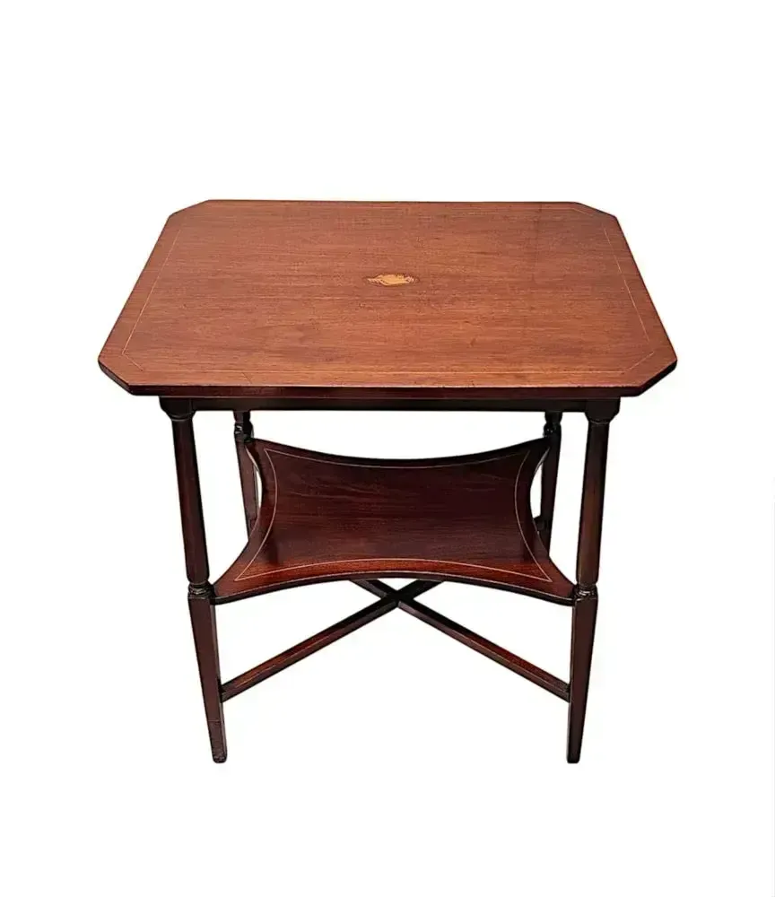 A Fabulous Edwardian Inlaid Occasional Or Lamp Table photo furniture