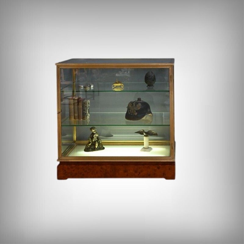 Brass And Elm Display Case – 1950