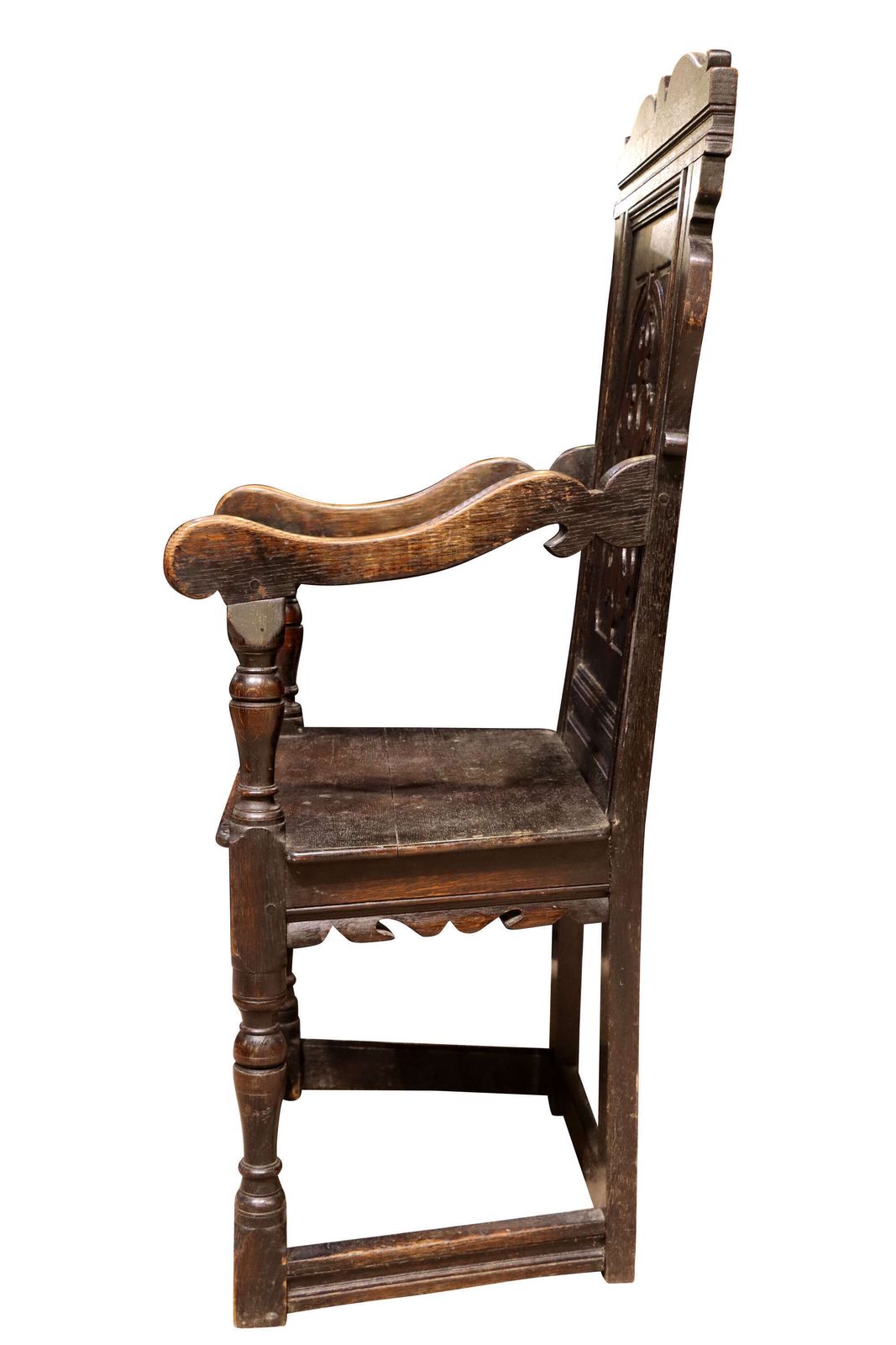 A 19th Century Carved Oak Wainscot Chair – 17th Century Style, Small Size photo Furniture