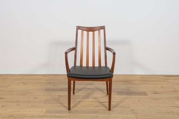 Mid Century Teak And Leather Dining Chairs By Leslie Dandy For G Plan, 1960s, Set Of 8 photo vinterior