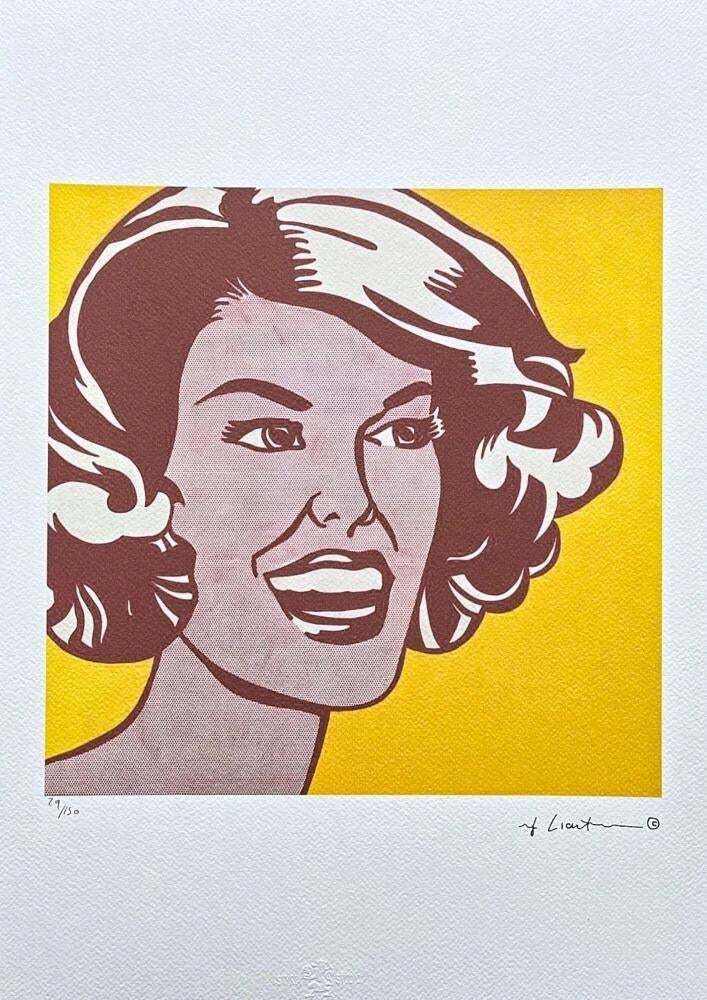 After Roy Lichtenstein, " Head Red And Yellow", 1990s, Silk Screen