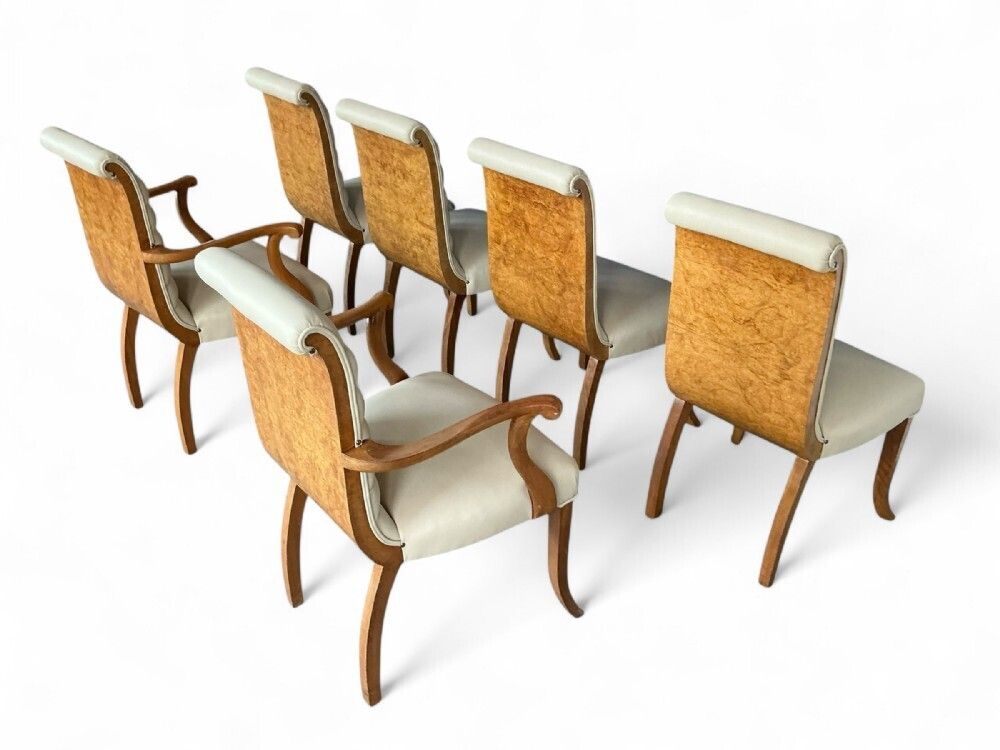 Art Deco Dining Table And Six Chairs By Harry And Lou Epstein photo vinterior