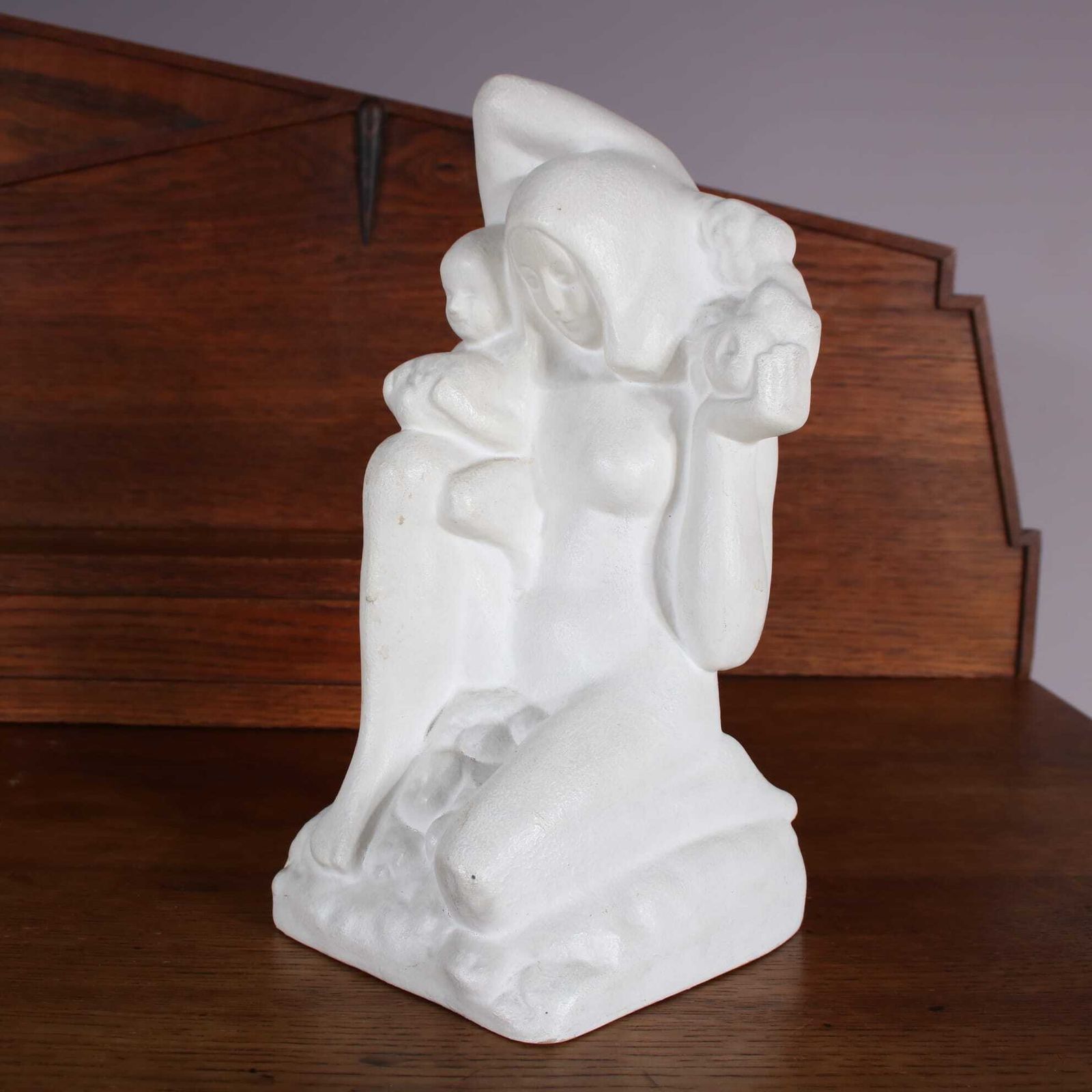 507.0 “Mother With Child” Sculpture By Frans Werner For Goedewaagen, The Netherlands 1924 photo