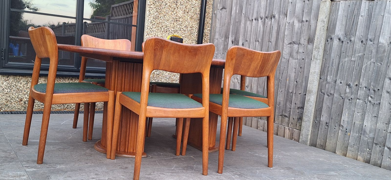 Solid Teak Wood Table And Chairs, Danish By Niels Koefoed photo furniture