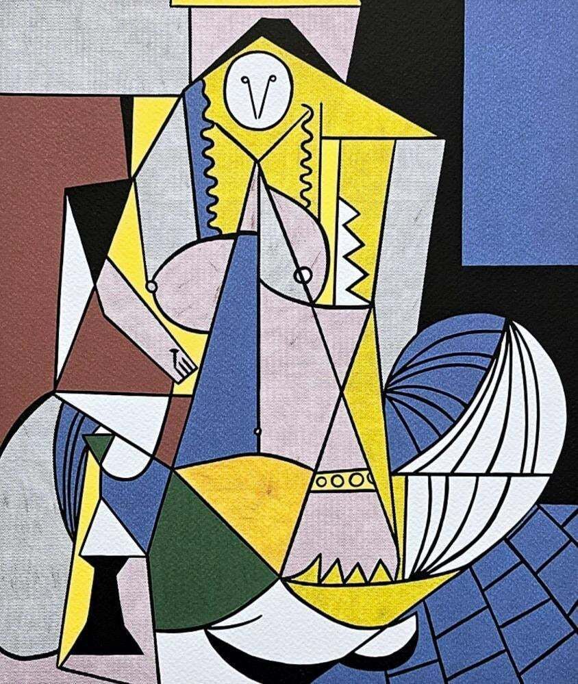 After Roy Lichtenstein, "Femme D'alger ", 1990s, Silk Screen photo furniture