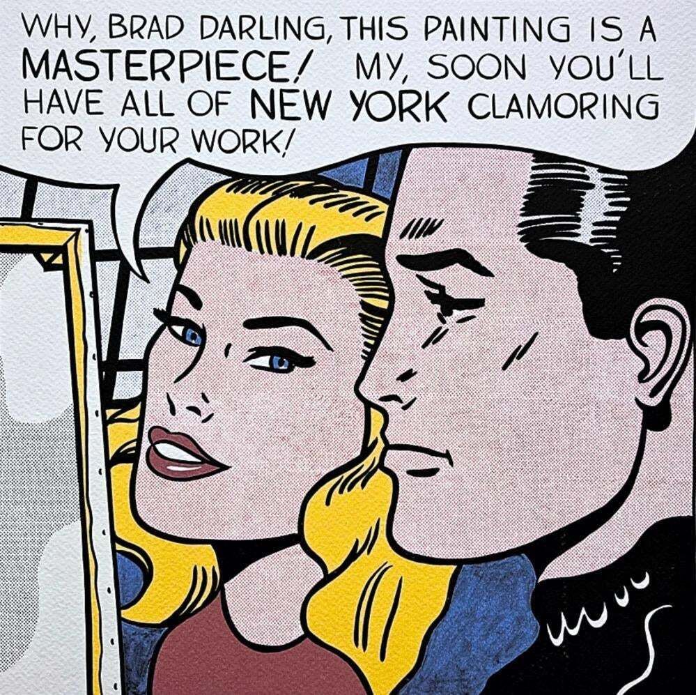 Roy Lichtenstein, "Masterpiece", 1990s, Silk Screen photo furniture
