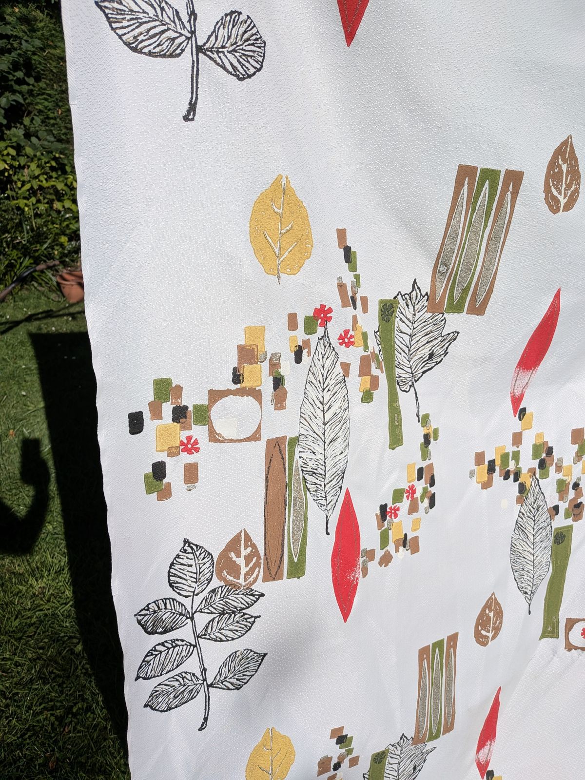 Vintage Mid 60's 9 Mtr X 113 W Curtain Fabric Piece Art Fiberglass 1.5kg photo furniture
