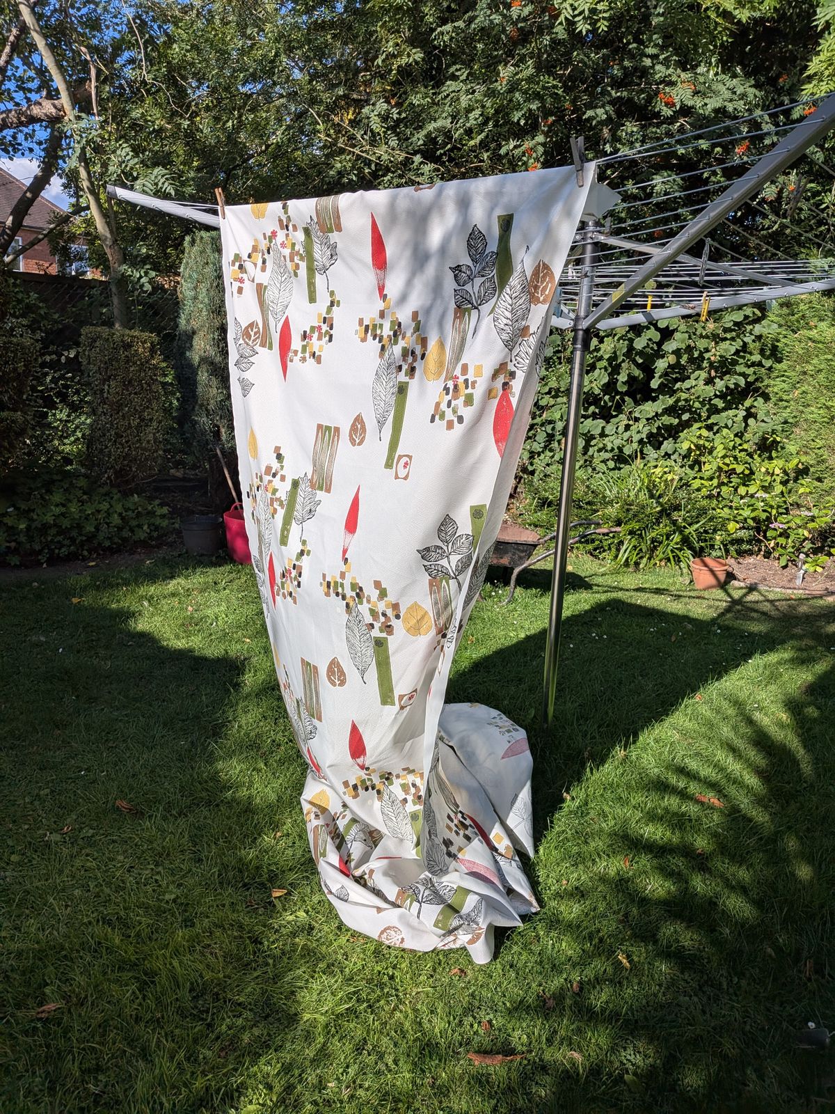 Vintage Mid 60's 9 Mtr X 113 W Curtain Fabric Piece Art Fiberglass 1.5kg photo vinterior