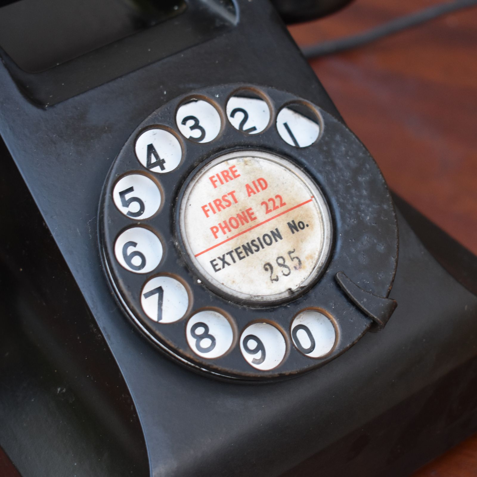 Antique 1940s Atm Black Bakelite Rotary Telephone England Vintage Prop Untested photo 75.0