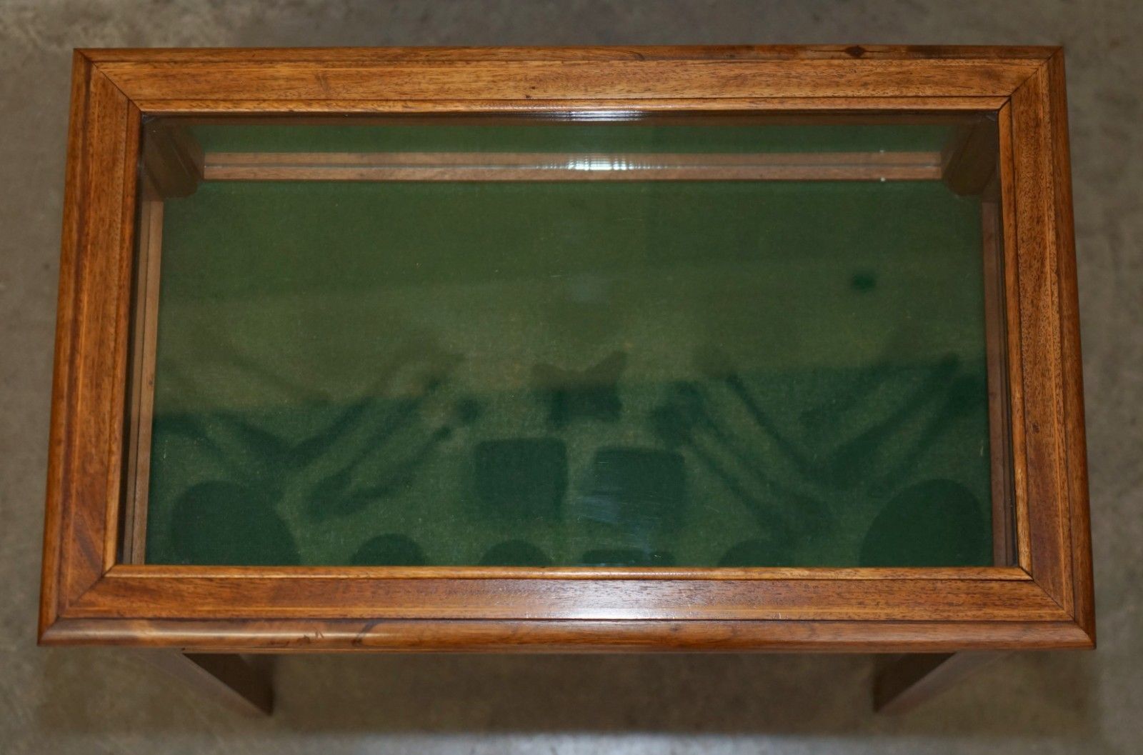 Antique Edwardian Mahogany Glass Display Case Side End Table For Trinkets Etc photo Furniture