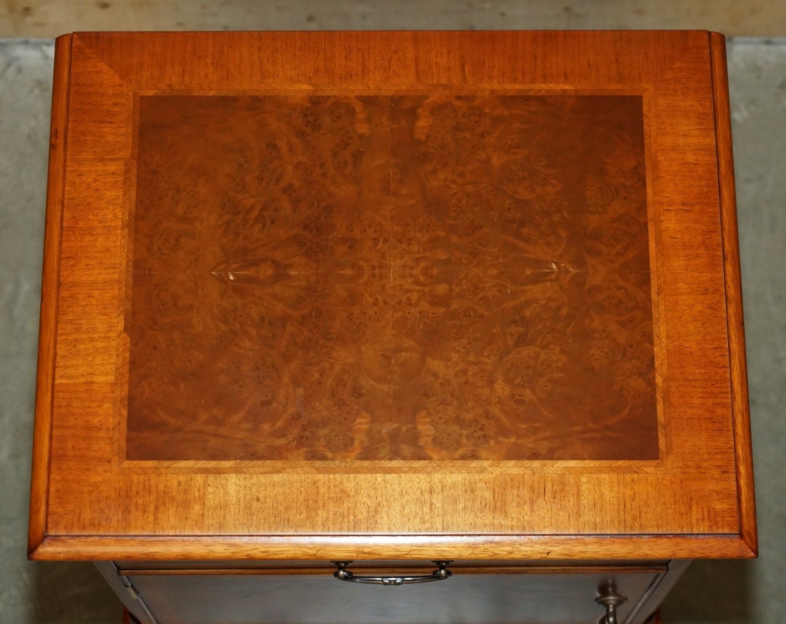 Pair Of Brights Of Nettlebed Burr Walnut Side Table Sized Nightstands Cupboards photo 1950.0