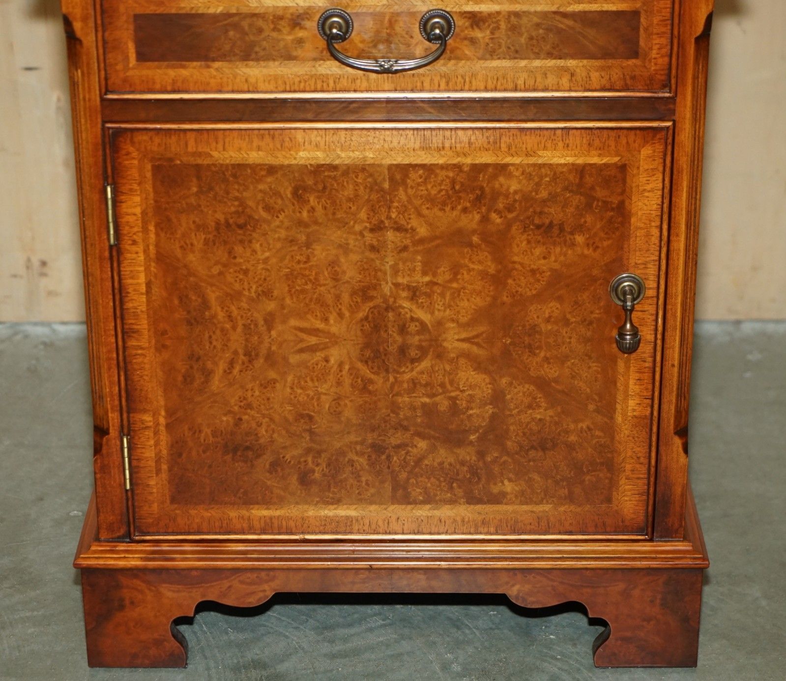 photo furniture Pair Of Brights Of Nettlebed Burr Walnut Side Table Sized Nightstands Cupboards