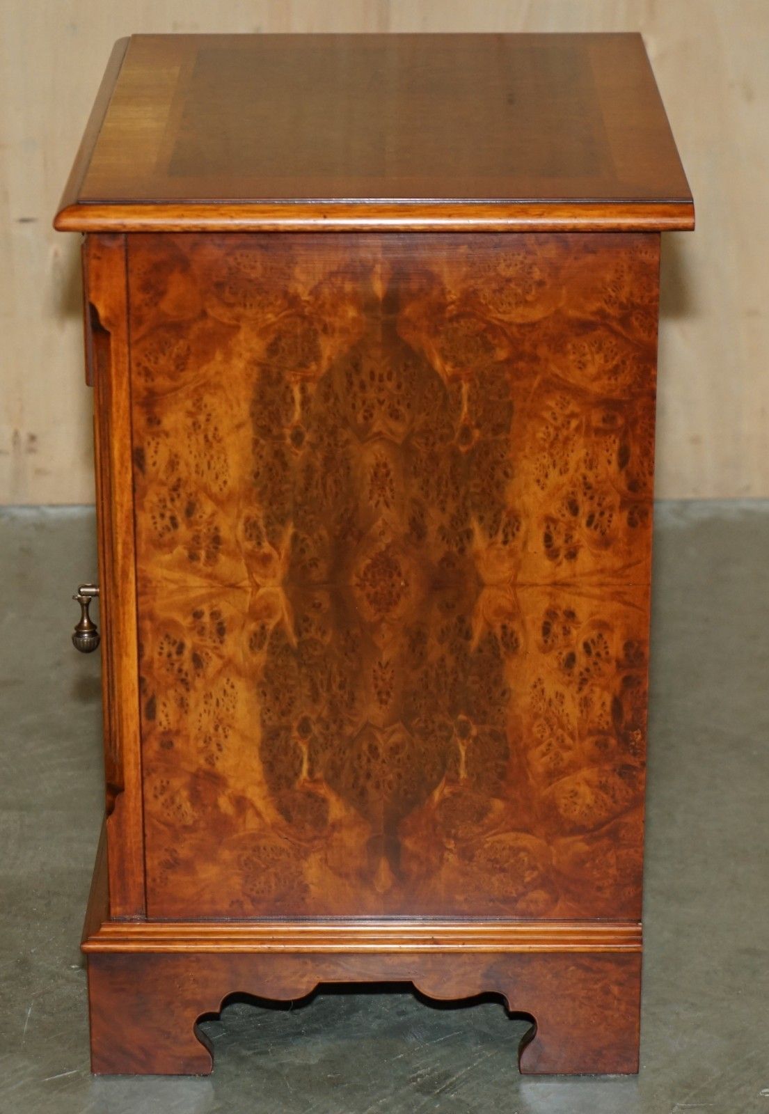 Furniture Pair Of Brights Of Nettlebed Burr Walnut Side Table Sized Nightstands Cupboards photo