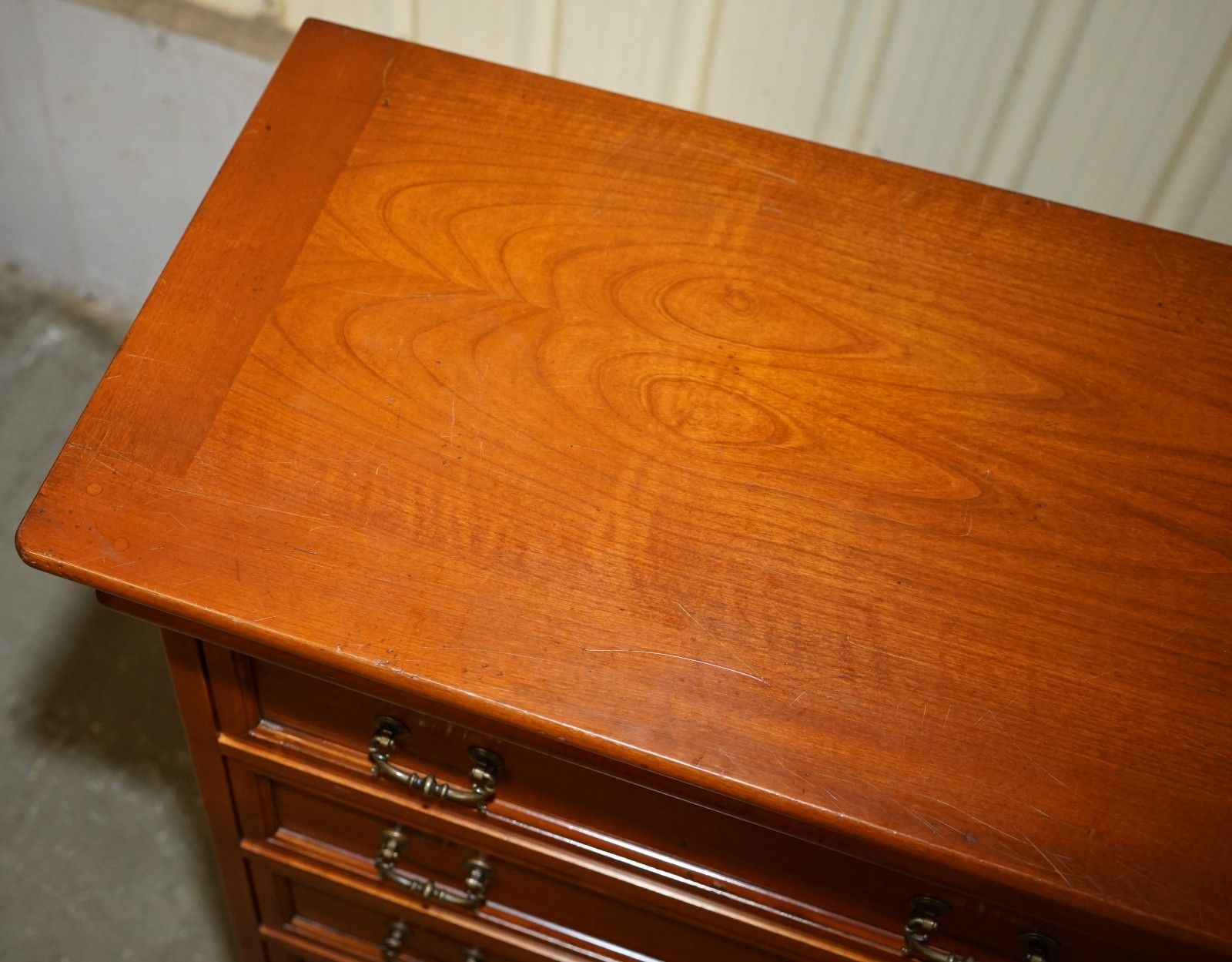 photo furniture Extra Large Consorzio Mobili Tallboy Drawers In Cherry Wood, Huge Storage