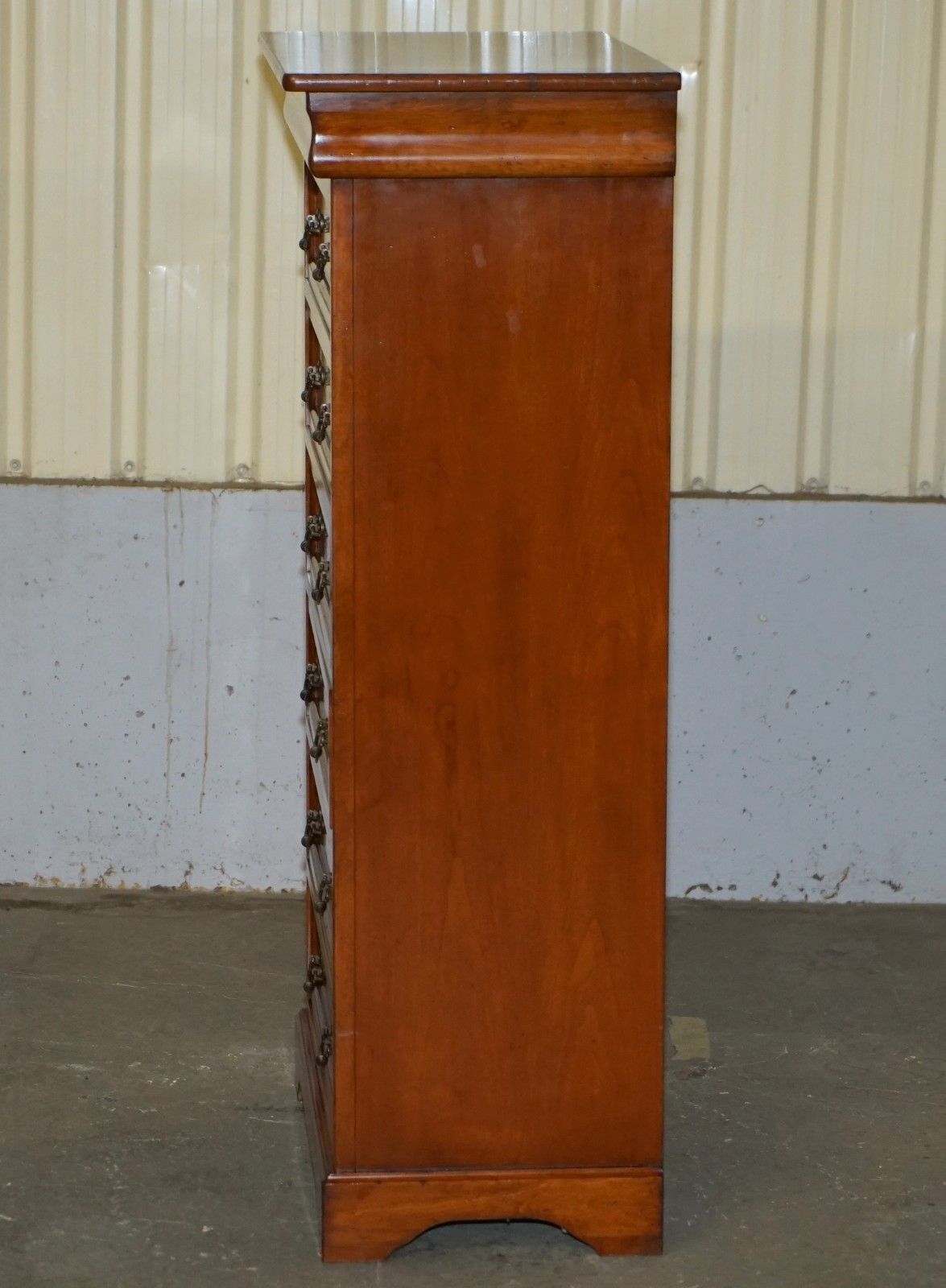 photo vintage Extra Large Consorzio Mobili Tallboy Drawers In Cherry Wood, Huge Storage