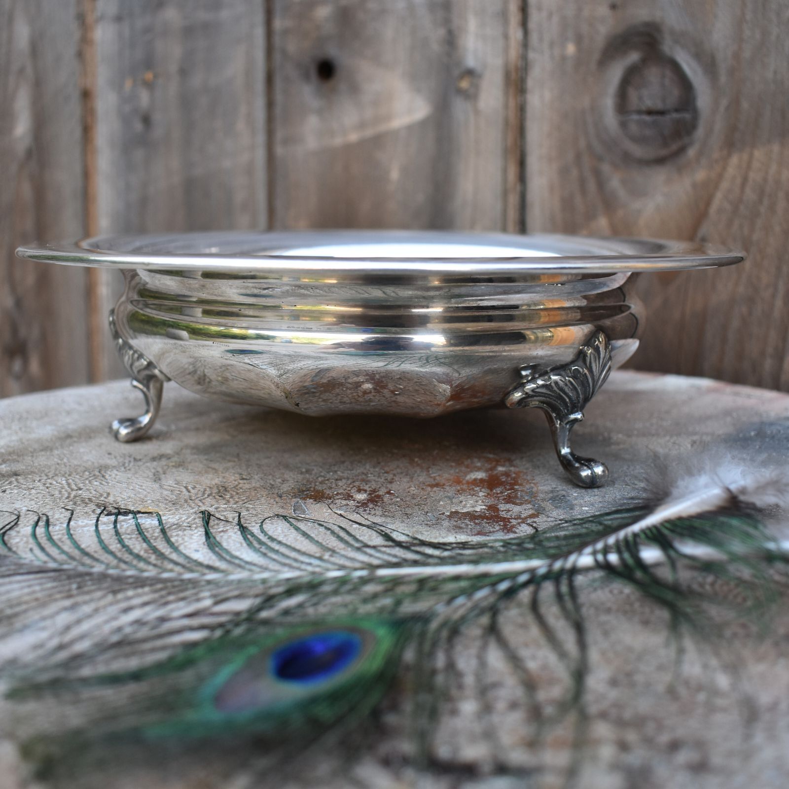photo for sale Antique 19th Century Robert Pringle Silver Plate Fluted Footed Bowl Tazza Dish