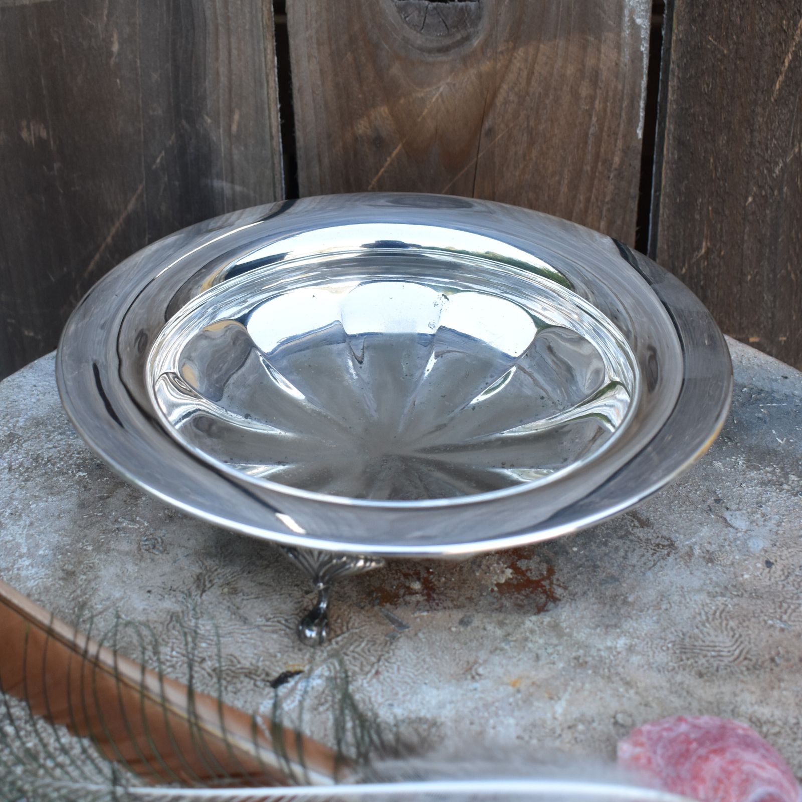 Home Decor Antique 19th Century Robert Pringle Silver Plate Fluted Footed Bowl Tazza Dish photo