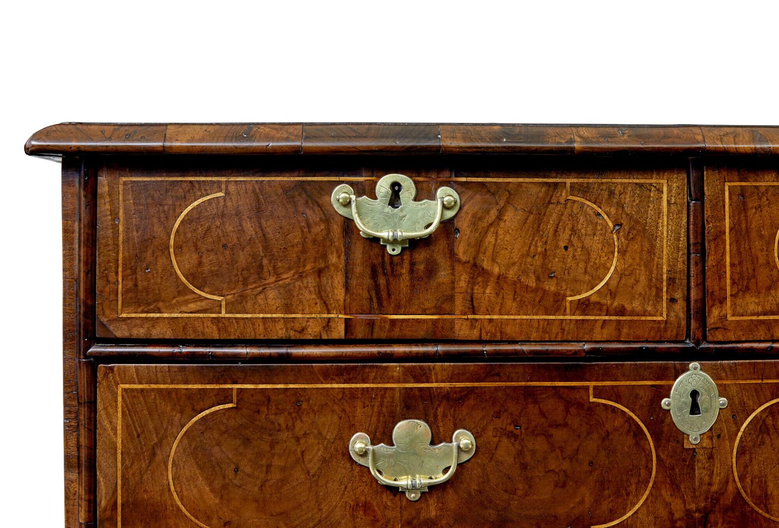 photo for sale 17th Century William And Mary Inlaid Walnut Chest Of Drawers