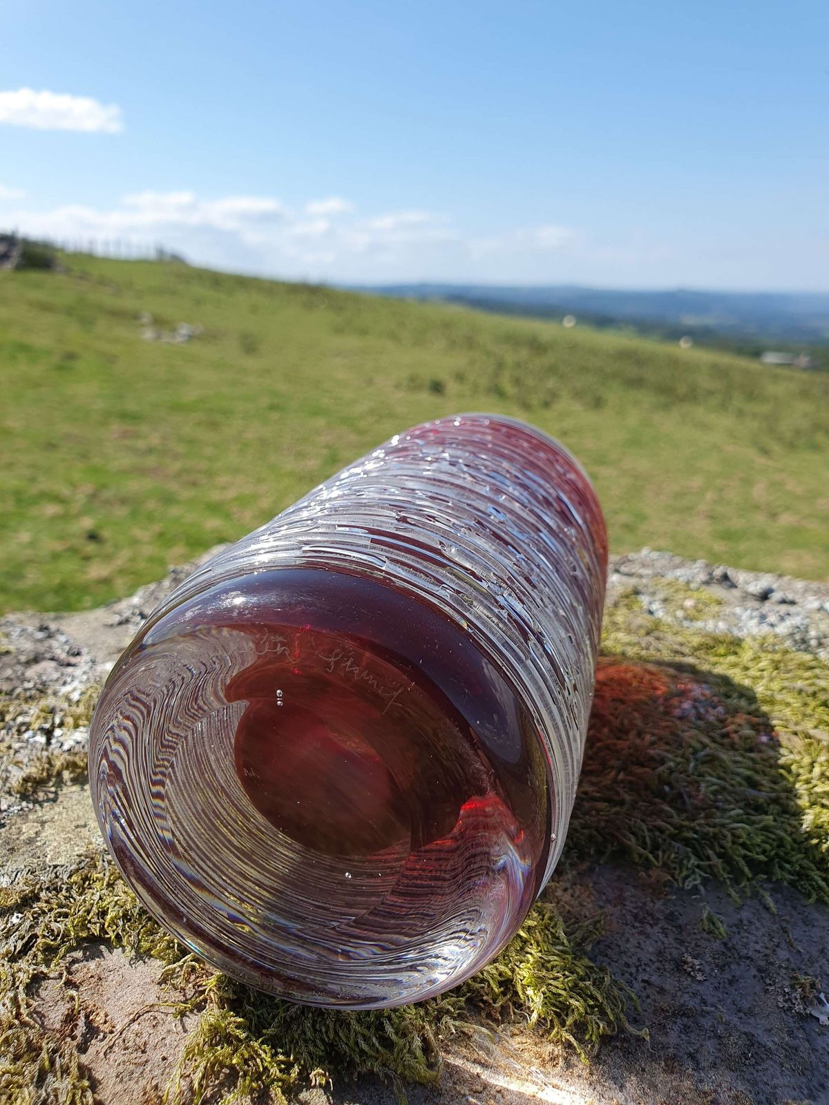 Bengt Edenfalk For Skruf, Sweden. A Cylinder Form Vase From The "Spun" Series. 1960s. photo 68.0