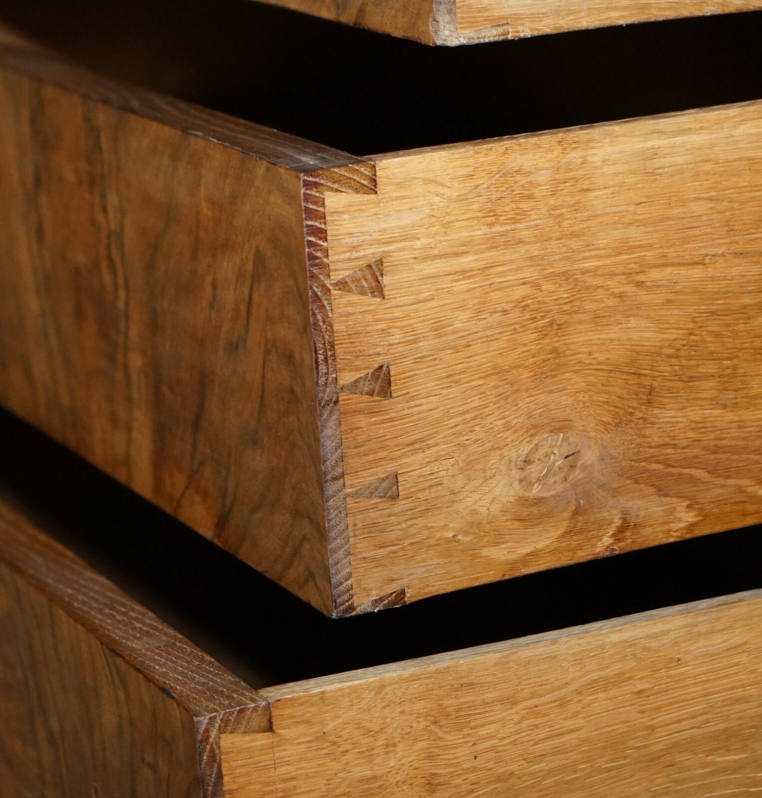 Furniture Antique Circa 1860 Walnut & Marble Topped Chest Of Drawers With Original Key photo