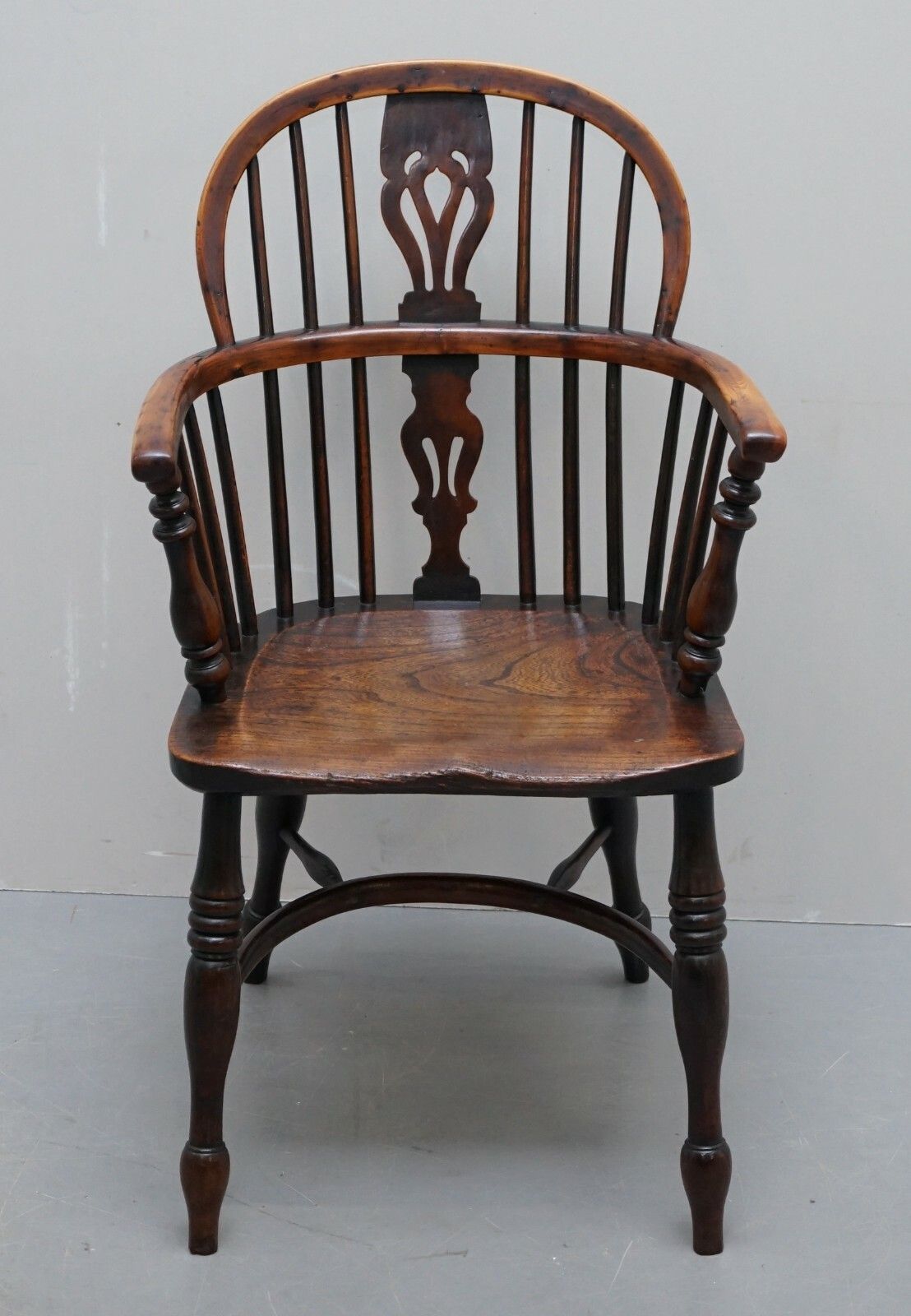 Pair Of Burr Yew Wood & Elm Windsor Armchairs Circa 1860 English Country House photo Furniture