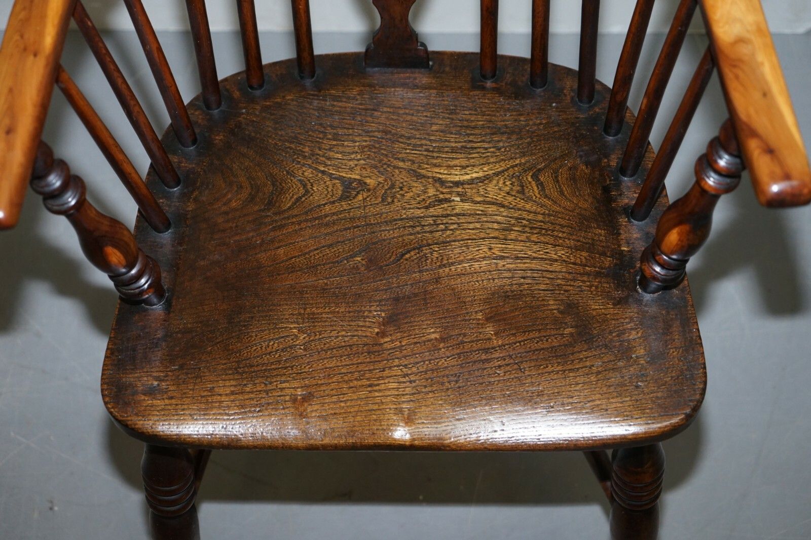 3750.0 Pair Of Burr Yew Wood & Elm Windsor Armchairs Circa 1860 English Country House photo