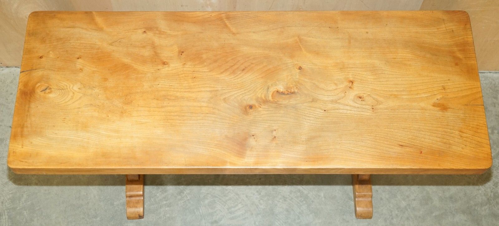 photo buy Sublime Antique English Circa 1880 Burr Oak One Plank Top Refectory Dining Table