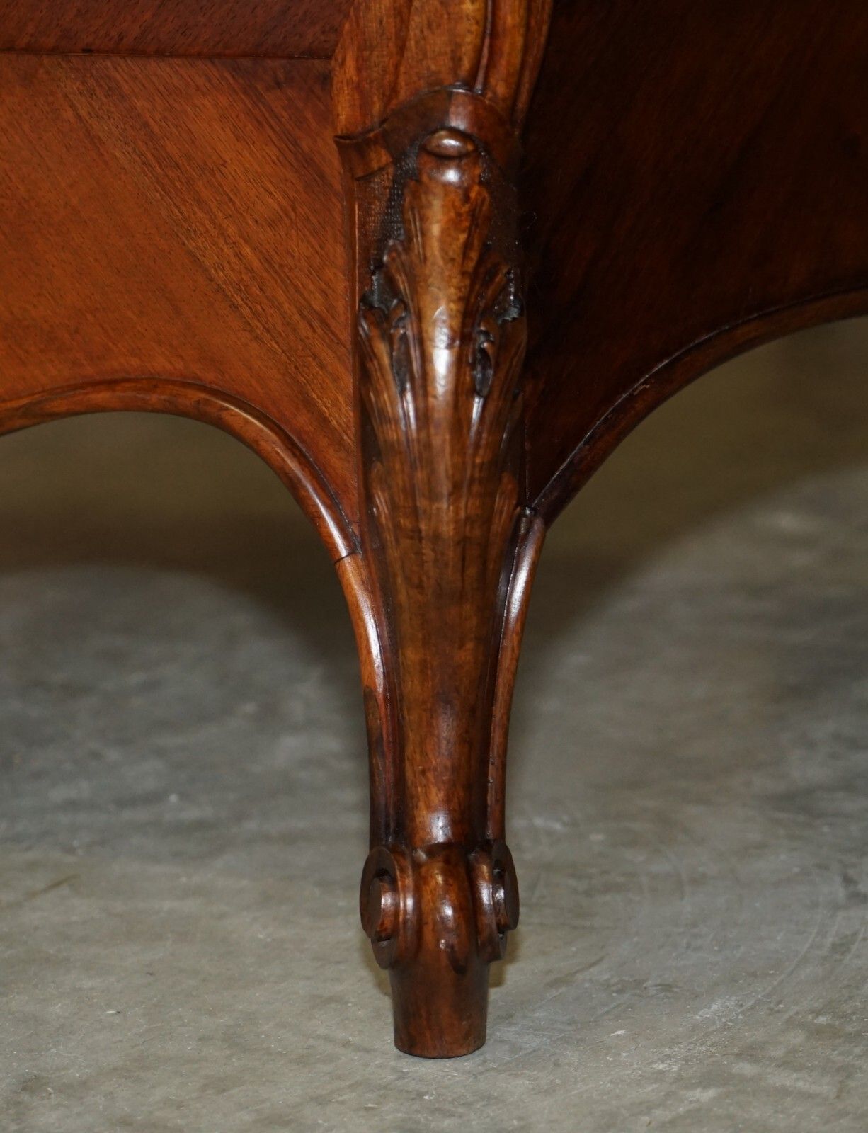 Pair Of French Louis XV Napoleon III Ornately Carved Bed Stead Frames In Walnut photo vinterior