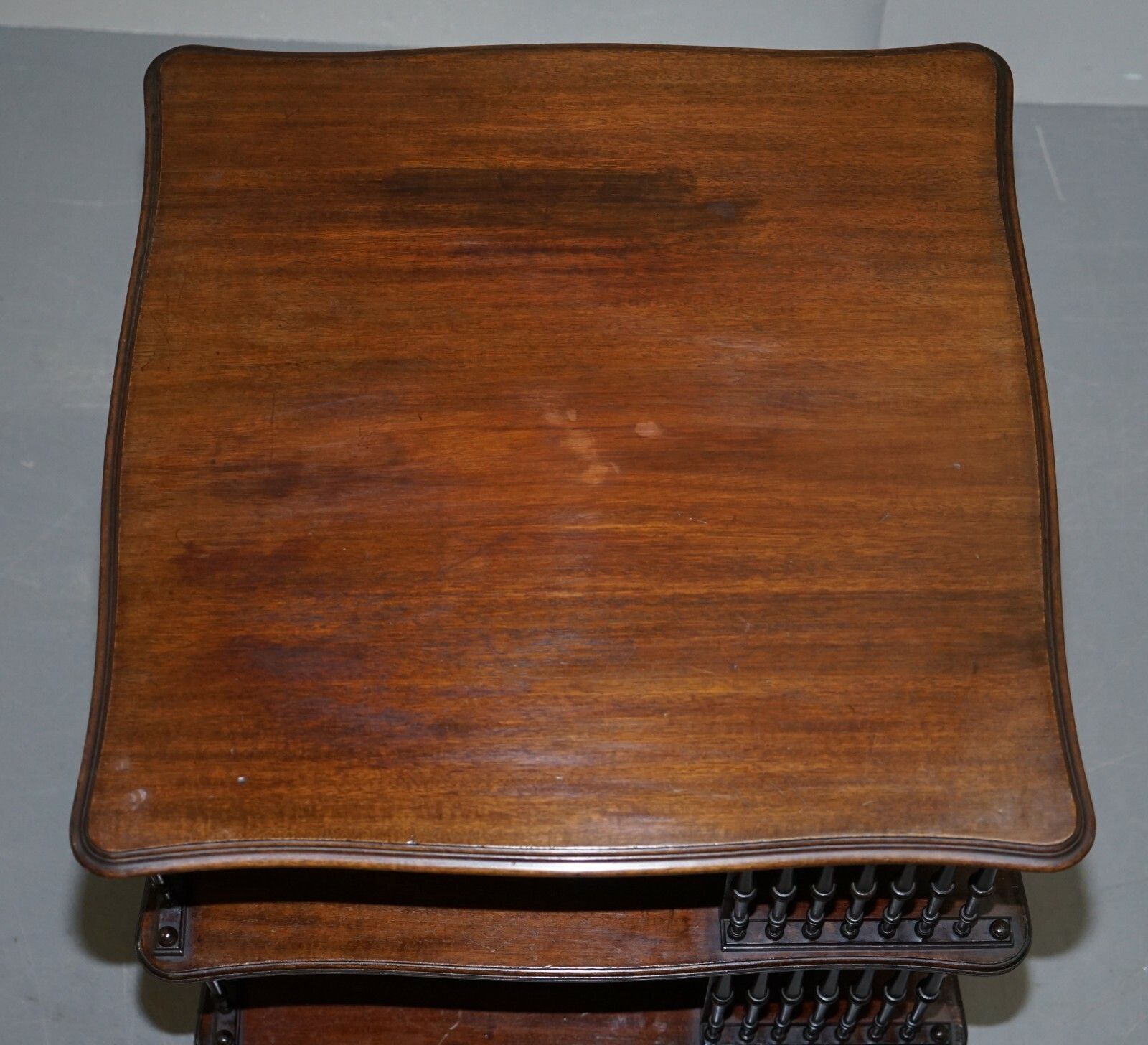 Victorian Antique Howard & Son's Revolving Library Bookcase Side End Wine Table photo vinterior