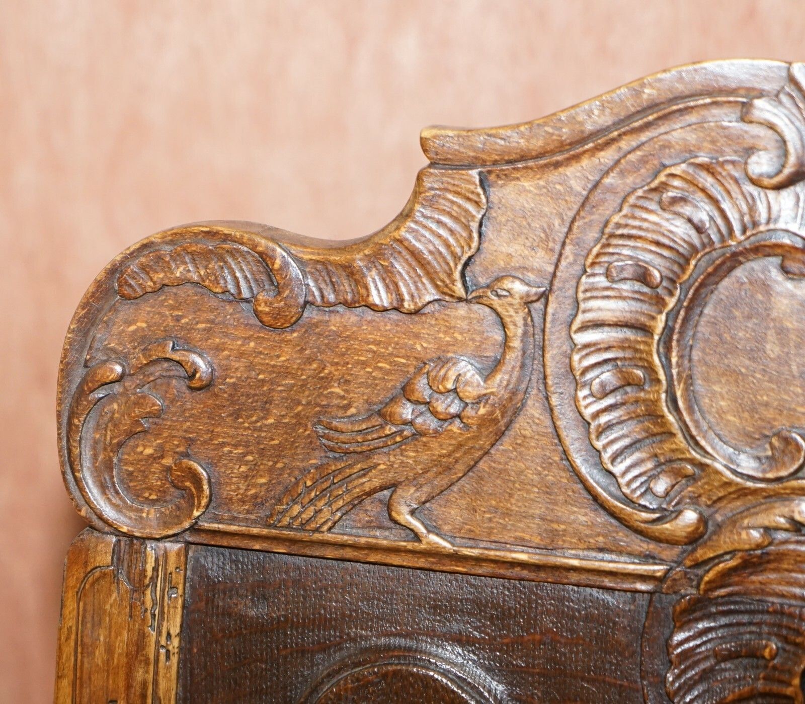 Lovely Original 18th Century Herve Liege Belgium Carved Wood Armchair Wainscot photo vinterior