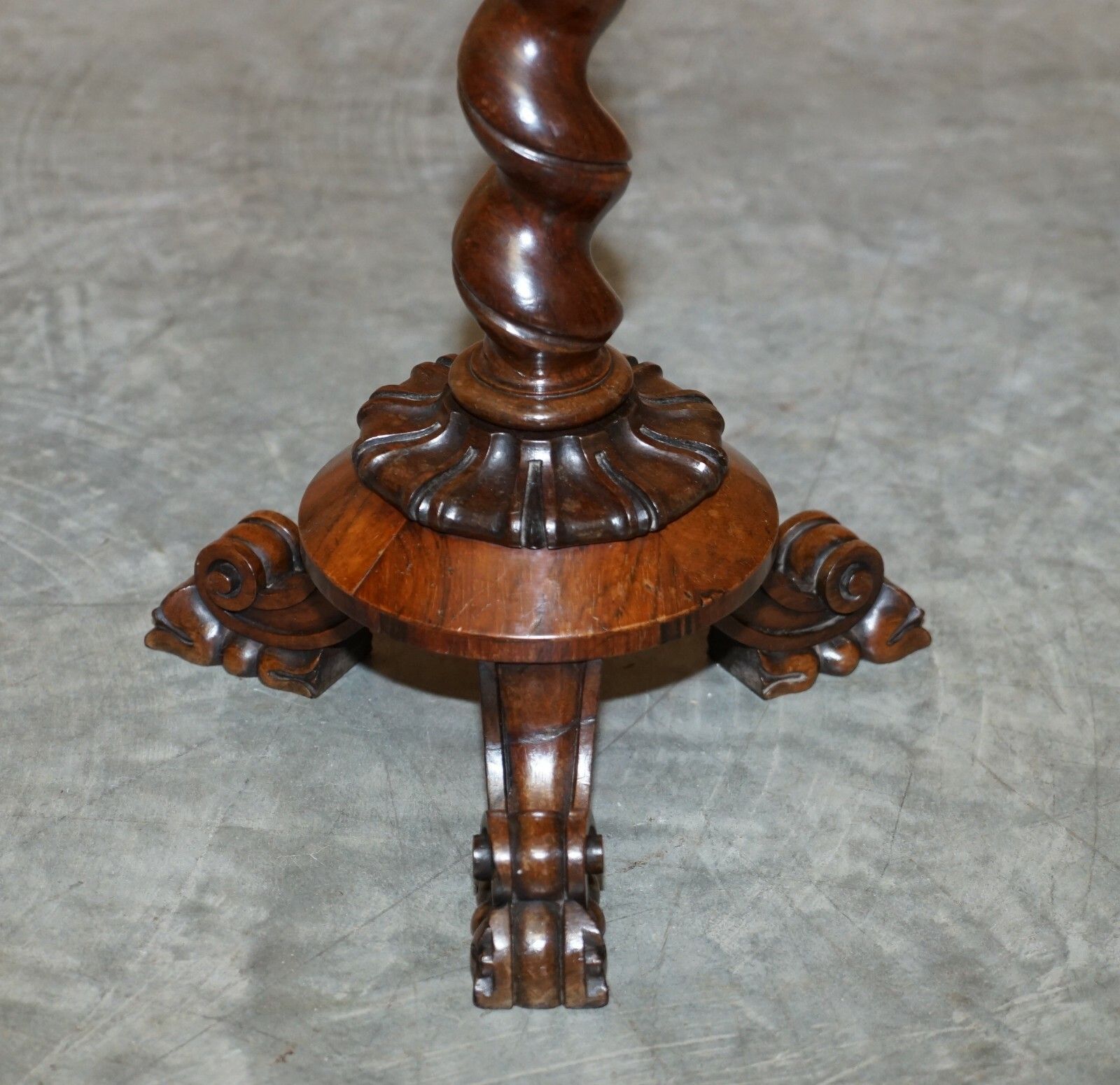 Antique William IV 1830 Rosewood Side Table + Grand Tour Cameo Display Case Top photo for sale