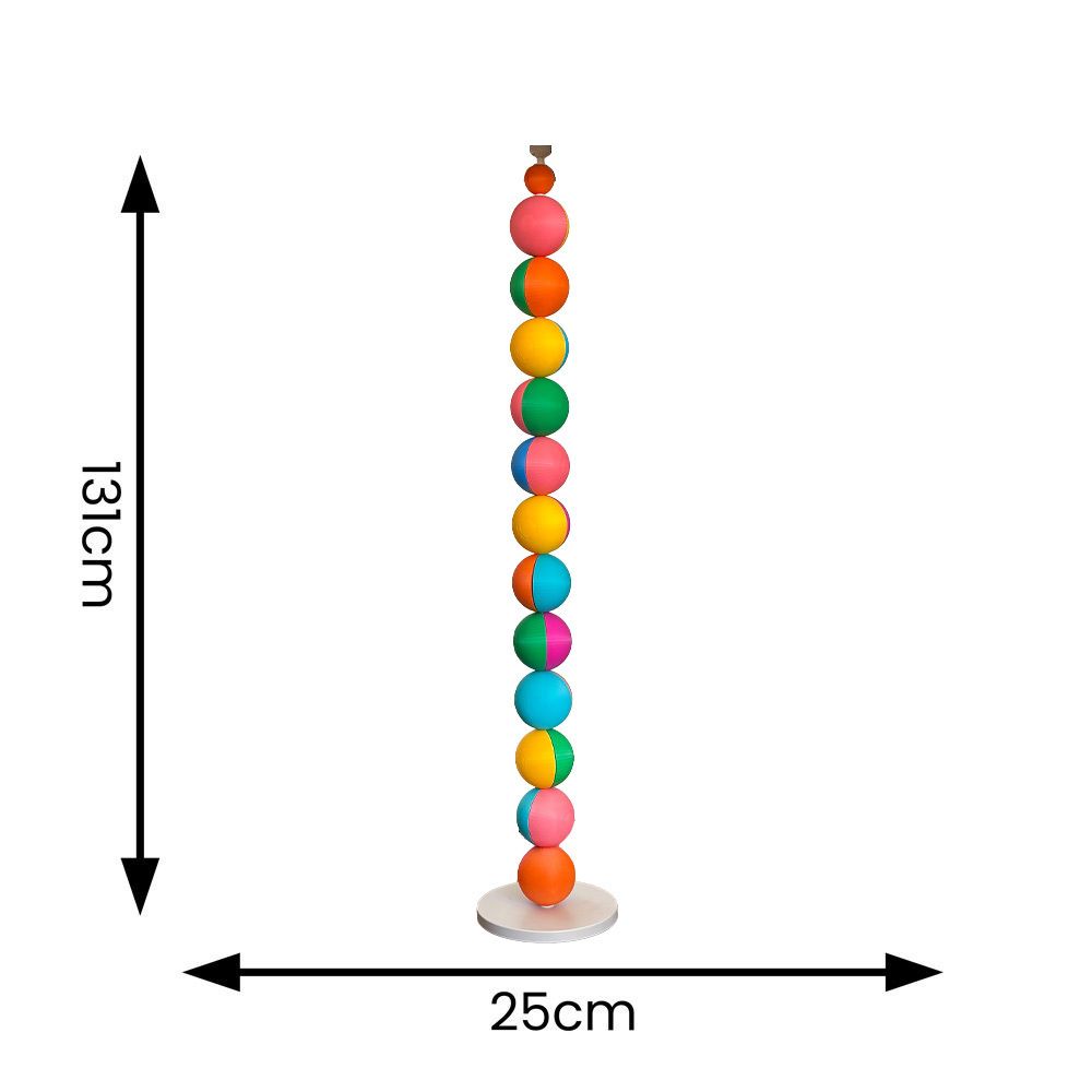 Bobbin Floor Lamp Base, Colourful Bobbin Balls photo furniture