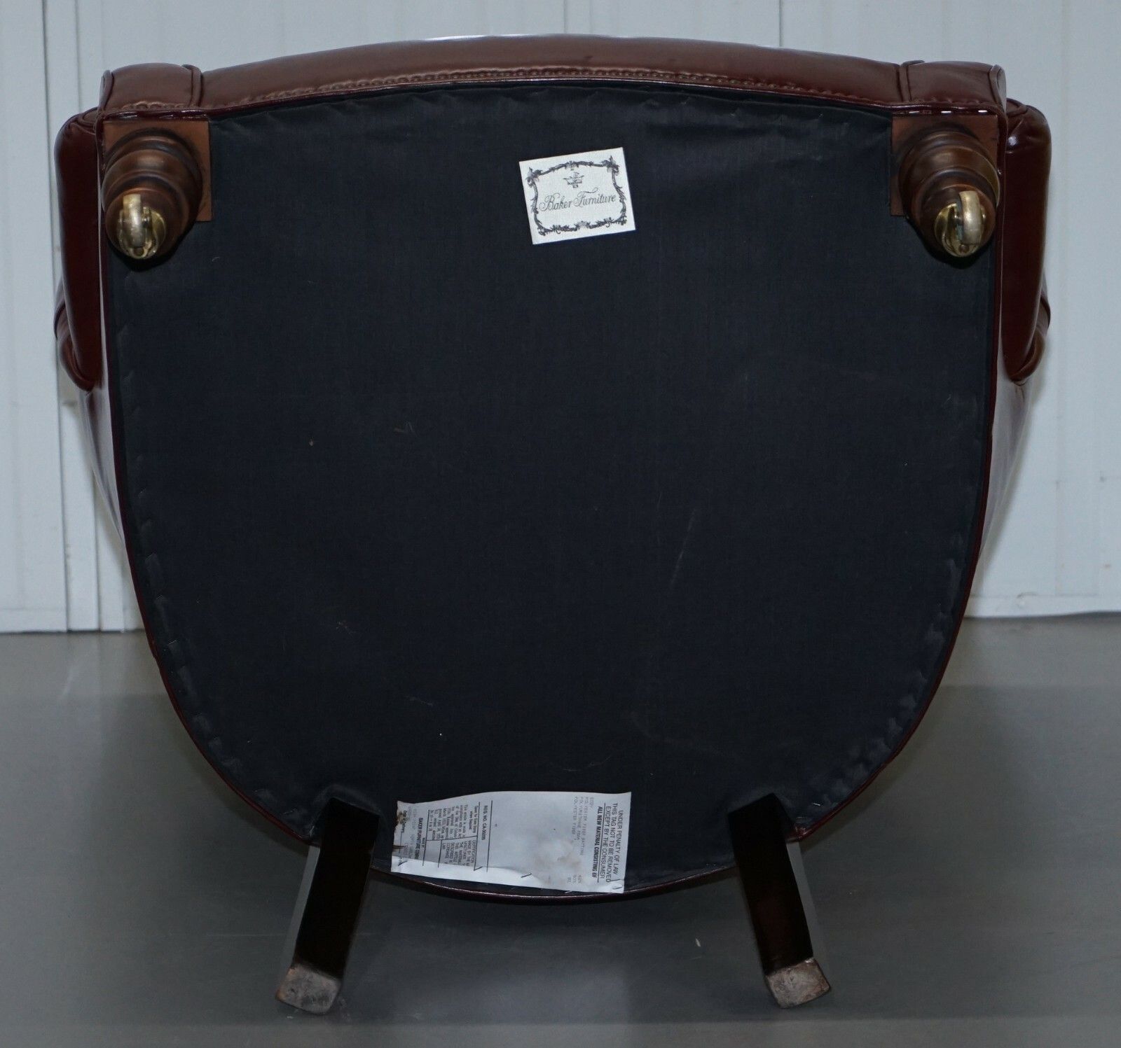 Furniture Rrp £7000 Oxblood Leather Baker Furniture Chesterfield Porters Barrel Armchair photo