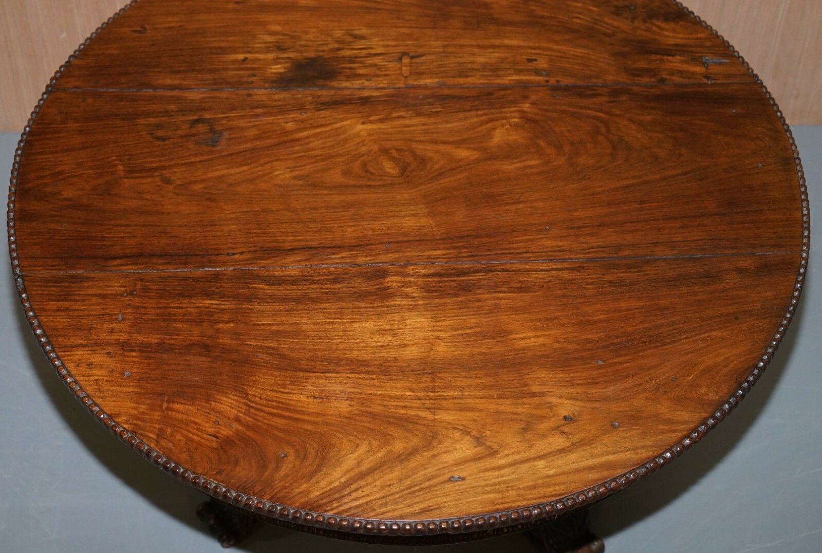 Rare Circa 1880 Anglo Indian Hand Carved Centre Coffee Occasional Table Burmese photo 3500.0