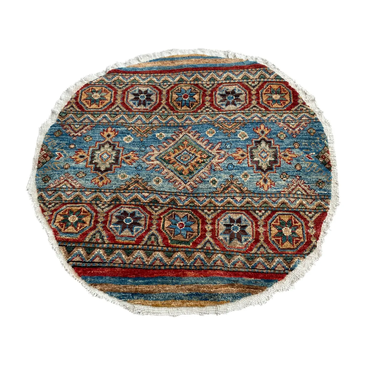 3x3 Small Round Khorjin Tribal Handmade Rug