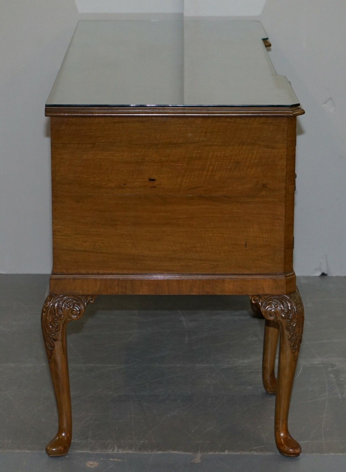 photo for sale Burr Walnut Art Deco Denby & Spinks Leeds Breakfront Sideboard Part Of A Suite