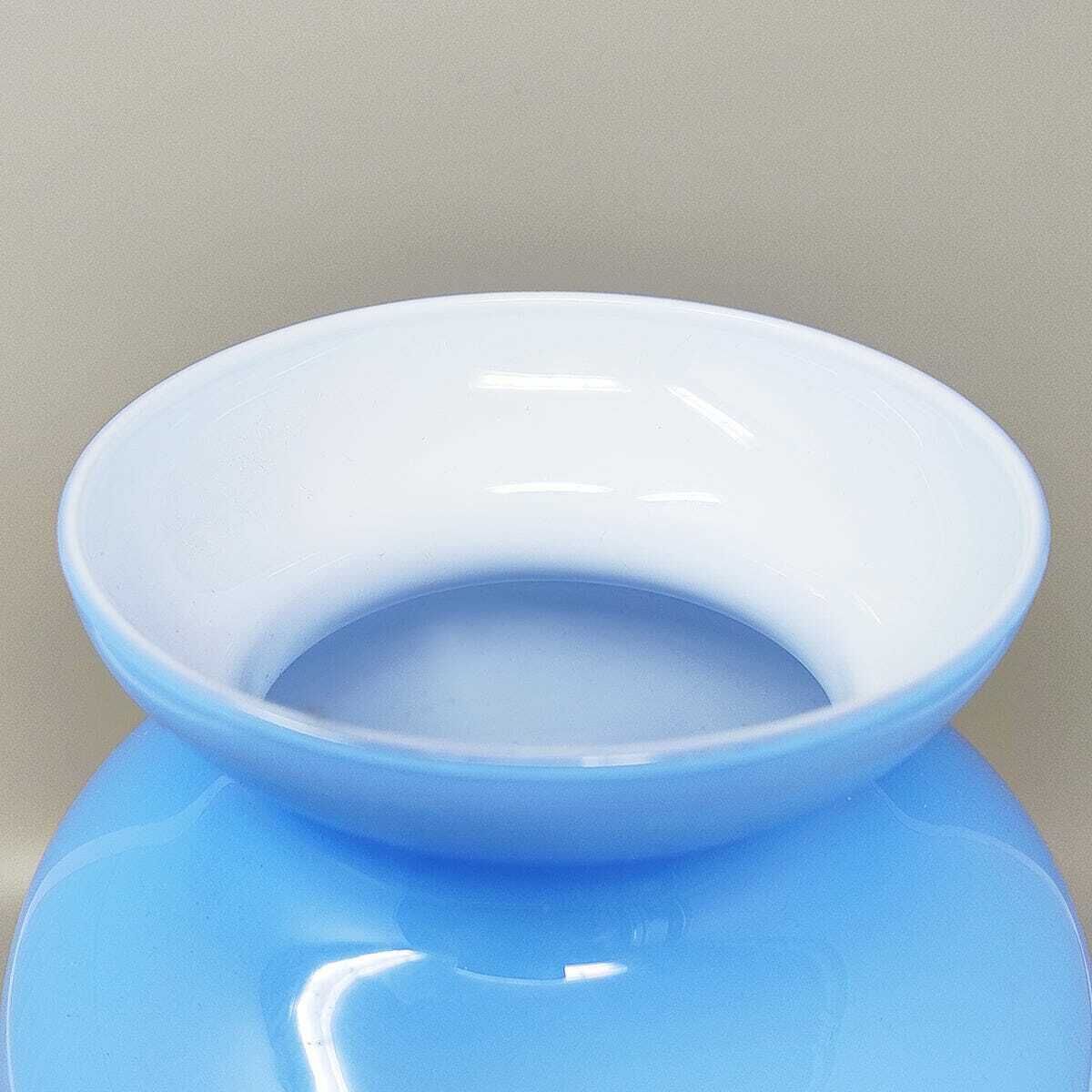 1960s Astonishing Blue Jackated Vase In Murano Glass. Made In Italy photo Home Decor