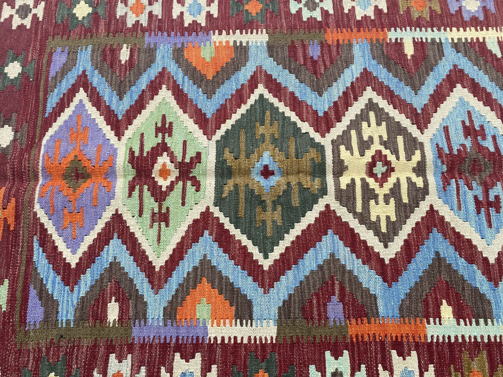3x5 Afghan Geometric Handwoven Kilim Flatweave Rug photo buy