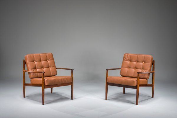 photo vintage Set Of Model 118 Armchairs In Rosewood By Grete Jalk For France & Son, 1960s