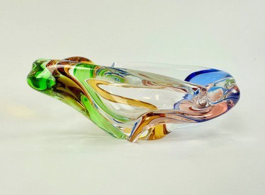 Rhapsody Glass Ashtray Attributed To Frantisek Zemek For Mstisov, 1960s photo for sale