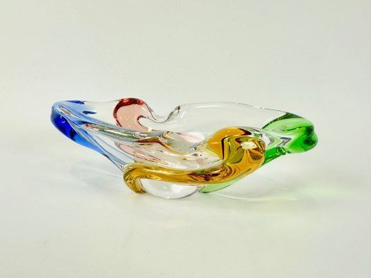 Rhapsody Glass Ashtray Attributed To Frantisek Zemek For Mstisov, 1960s photo Home Decor