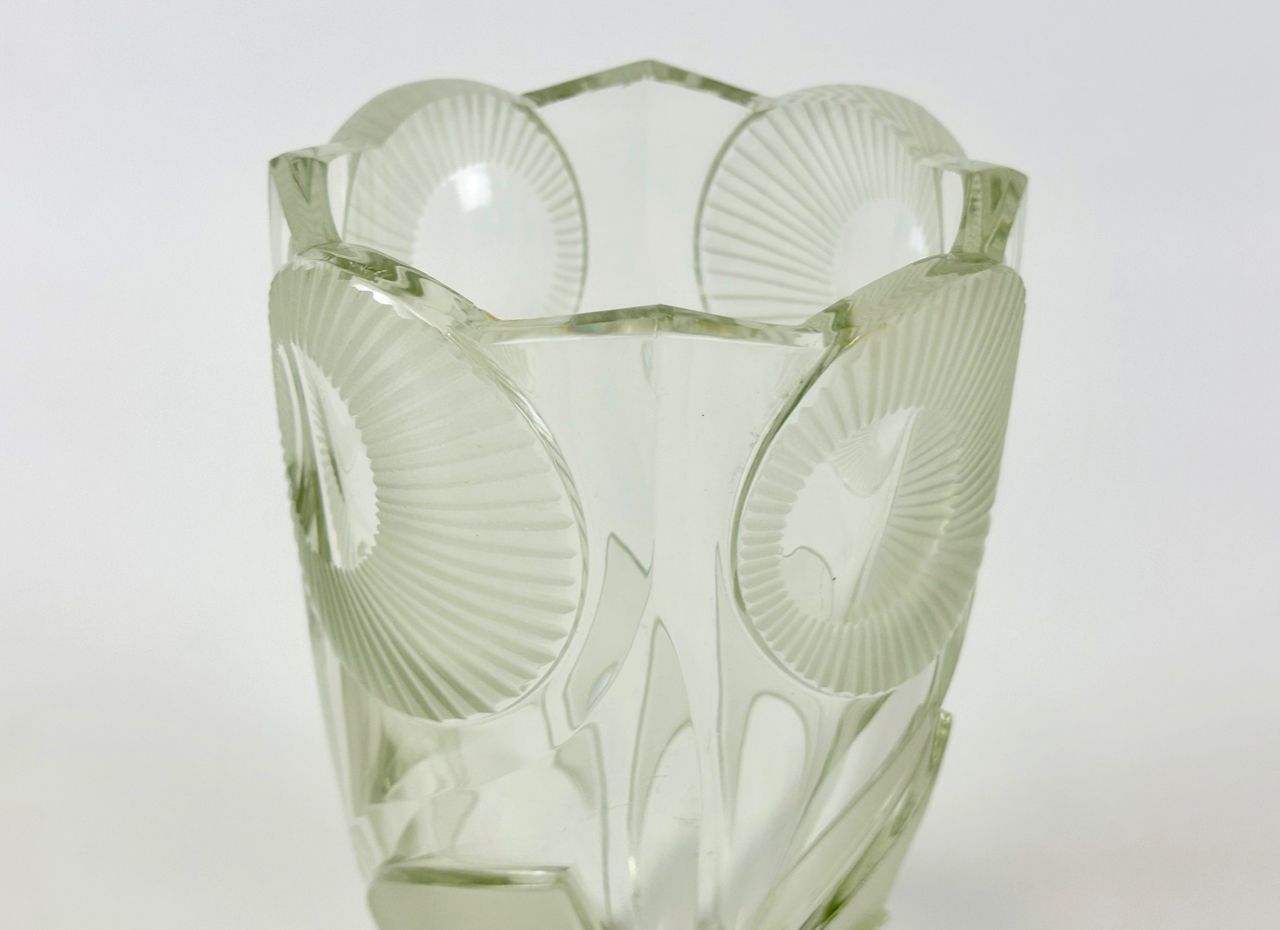 Home Decor Art Deco Vase Attributed To Rudolf Hloušek For železný Brod, 1930s photo