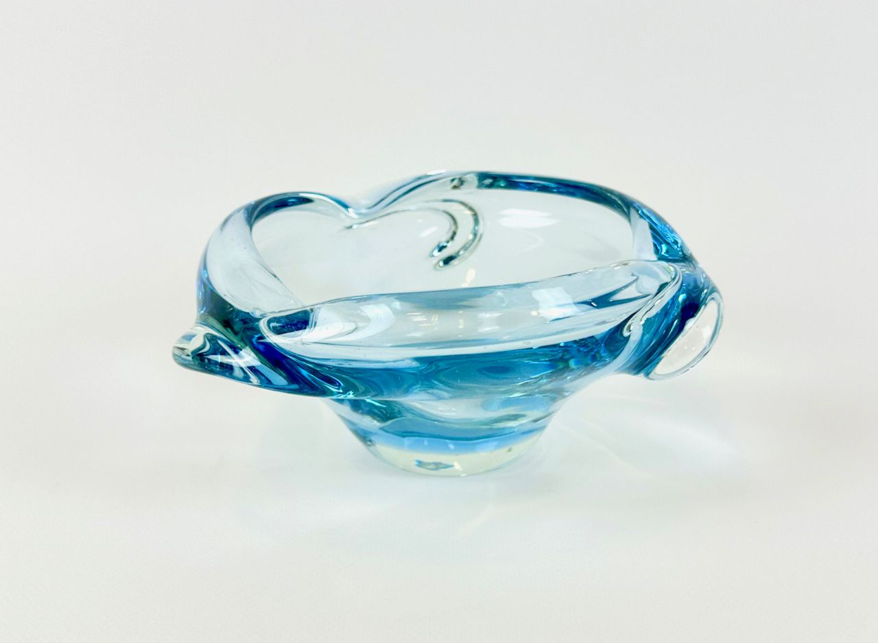 Art Glass Ashtray Attributed To Josef Hospodka For Chribska Sklarna, 1960s photo furniture