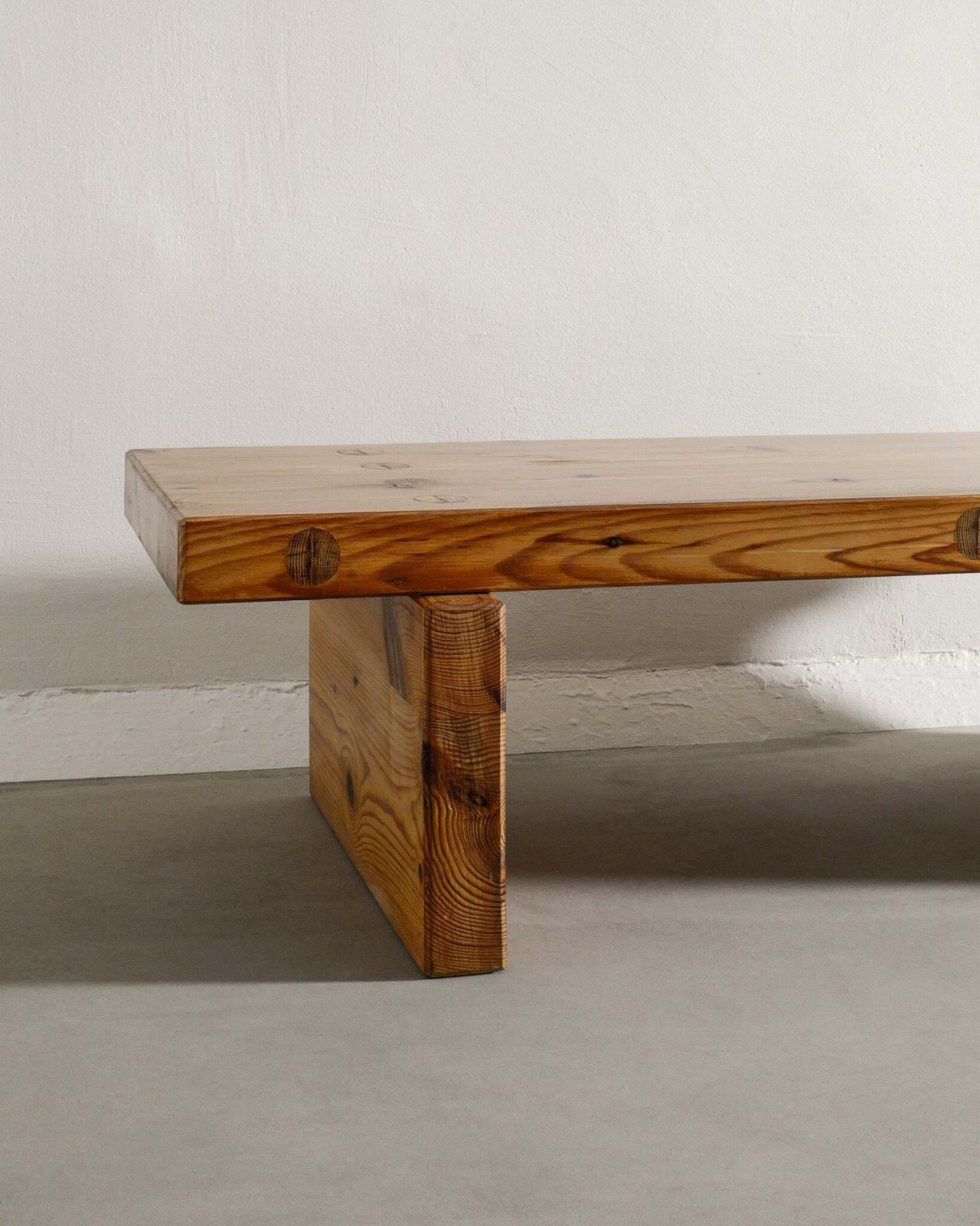 Vintage Swedish Wooden "Bamse" Pine Bench Table By Roland Wilhelmsson, 1970s photo furniture
