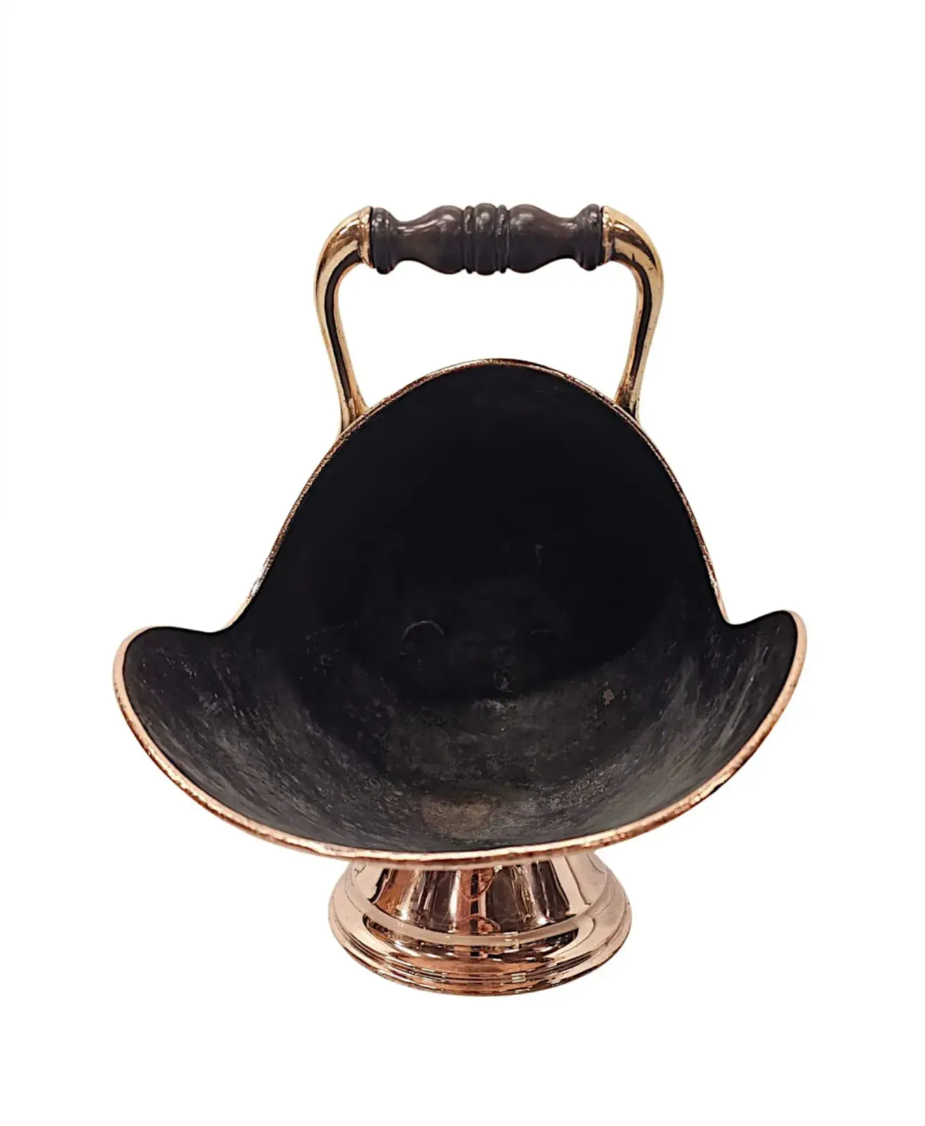 A Fabulous 19th Century Polished Copper And Brass Helmet Coal Scuttle photo Home Fixtures